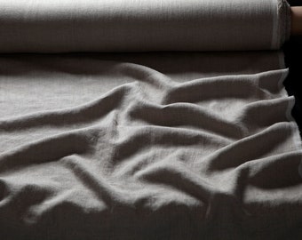 Tissu de lin naturel non teint, Tissu par mètre ou mètre, Tissu de lin ramolli lavé