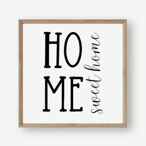 Home Sweet Home Print, Minimal/Modern Farmhouse