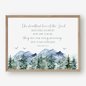 Lamentations 3:22-23 Bible Verse Print