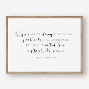 1 Thessalonians 5:16-18 Bible Verse Print