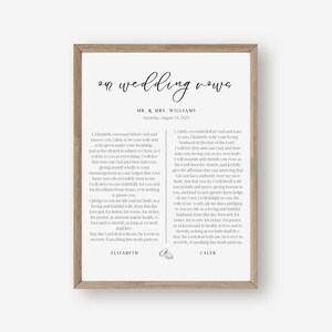 Impression personnalisée de vœux de mariage | Cadeau de mariage | Cadeau d'anniversaire | Cadeau Saint-Valentin