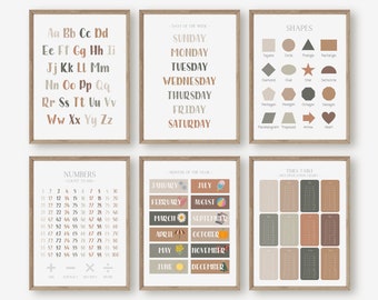 Pastel Alphabet Poster Educational Poster - Etsy