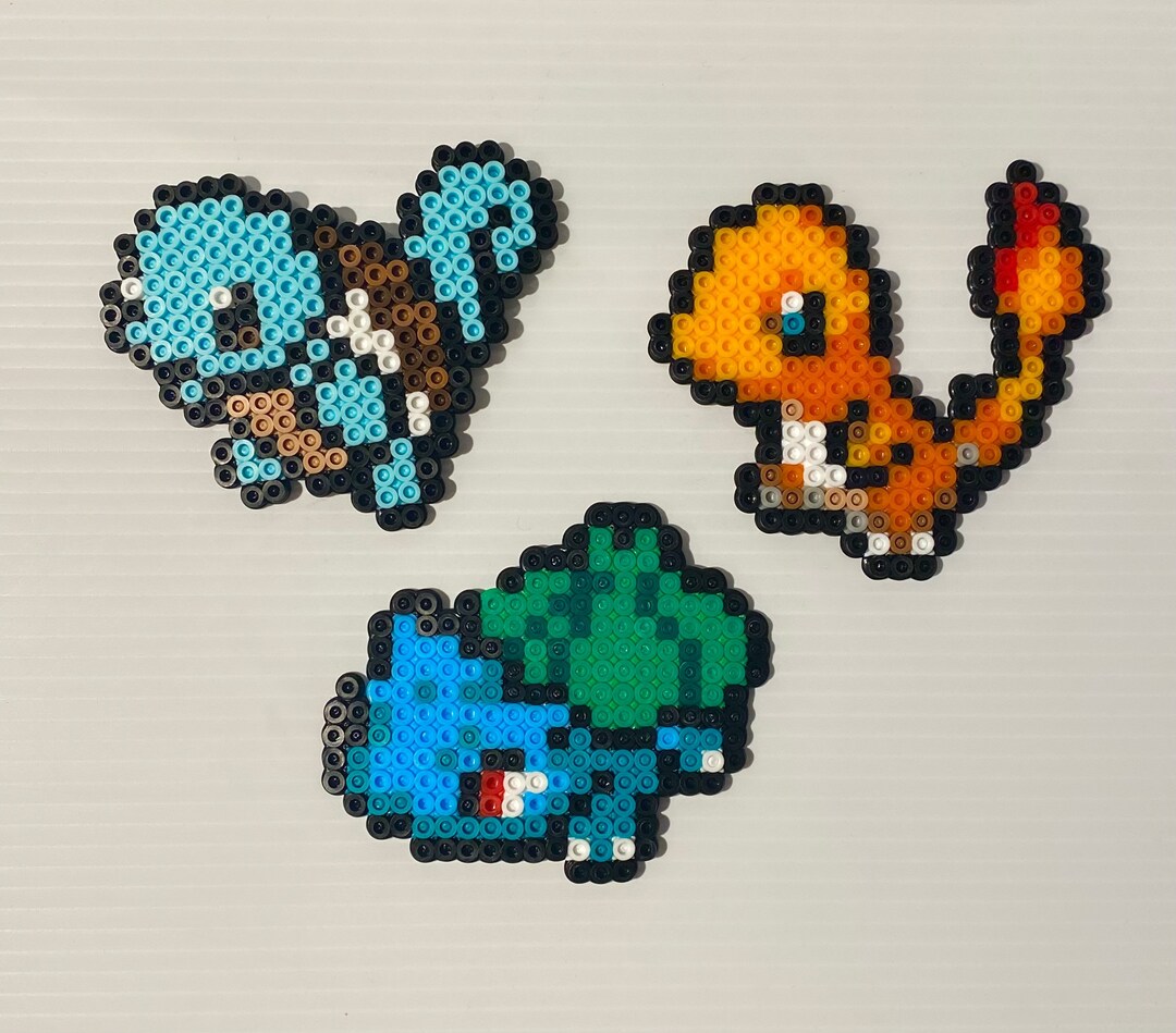 POKÉMON STARTER PERLERS Charmander Squirtle Bulbasaur Kandi Etsy