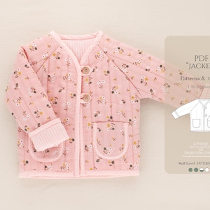 Kids Jacket Pattern & Tutorial | Quilted Jacket Pattern l Easy Kids Jacket Tutorial | Ages 1 to 12 Years | English and Spanish language l