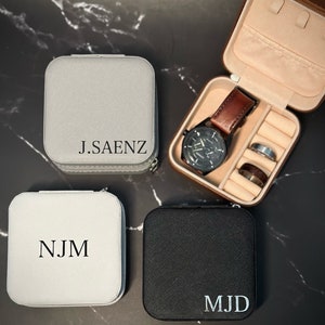 Personalized Groomsmen Watch Box Custom Jewelry Storage Case Personalized watch case customized Gifts For Men personalized gift groom image 4