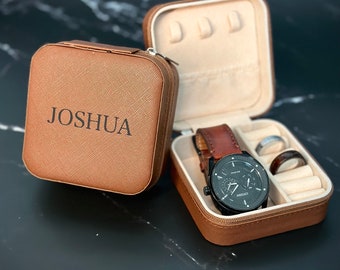 Personalized Groomsmen Watch Box Custom Jewelry Storage Case Personalized watch case customized Gifts For Men personalized gift groom