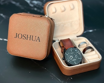 Personalized Groomsmen Watch Box Custom Jewelry Storage Case Personalized watch case customized wedding Gifts For Men Christmas Gift groom