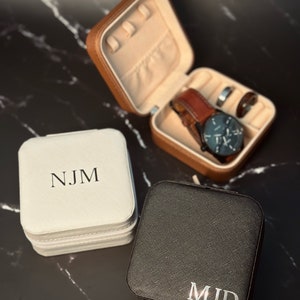 Personalized Groomsmen Watch Box Custom Jewelry Storage Case Personalized watch case customized Gifts For Men personalized gift groom image 3