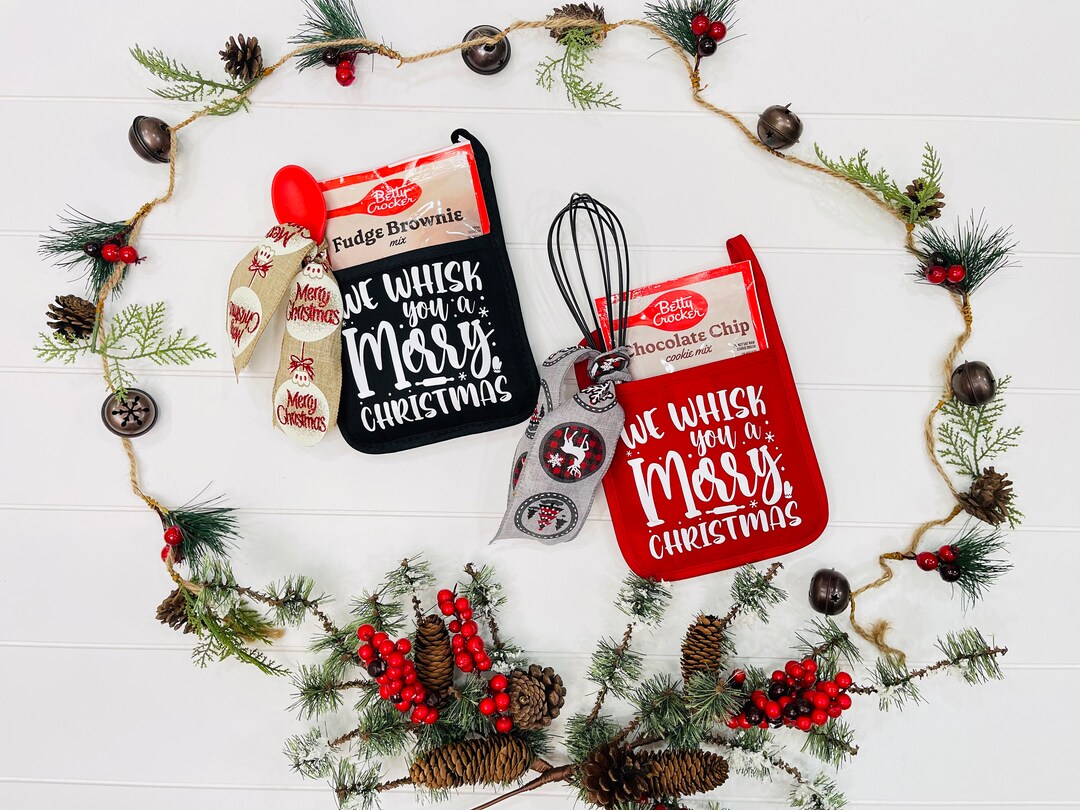 Christmas Pot Holder Christmas Oven Mitt Neighbor Gift Oven Etsy