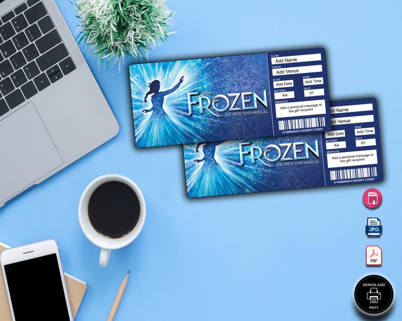 FROZEN Broadway Surprise Ticketfrozen Broadway Ticket Etsy