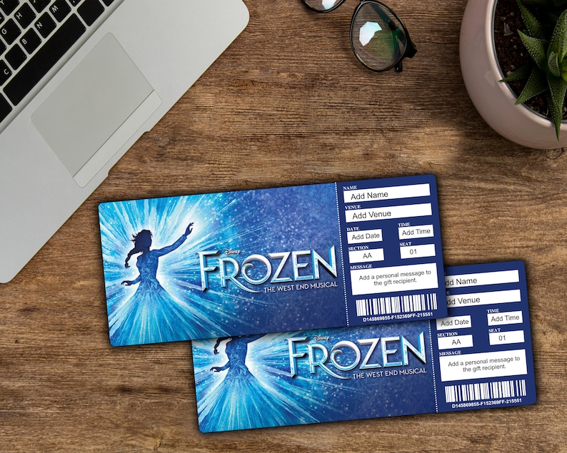 FROZEN Broadway Surprise Ticketfrozen Broadway Ticket Etsy