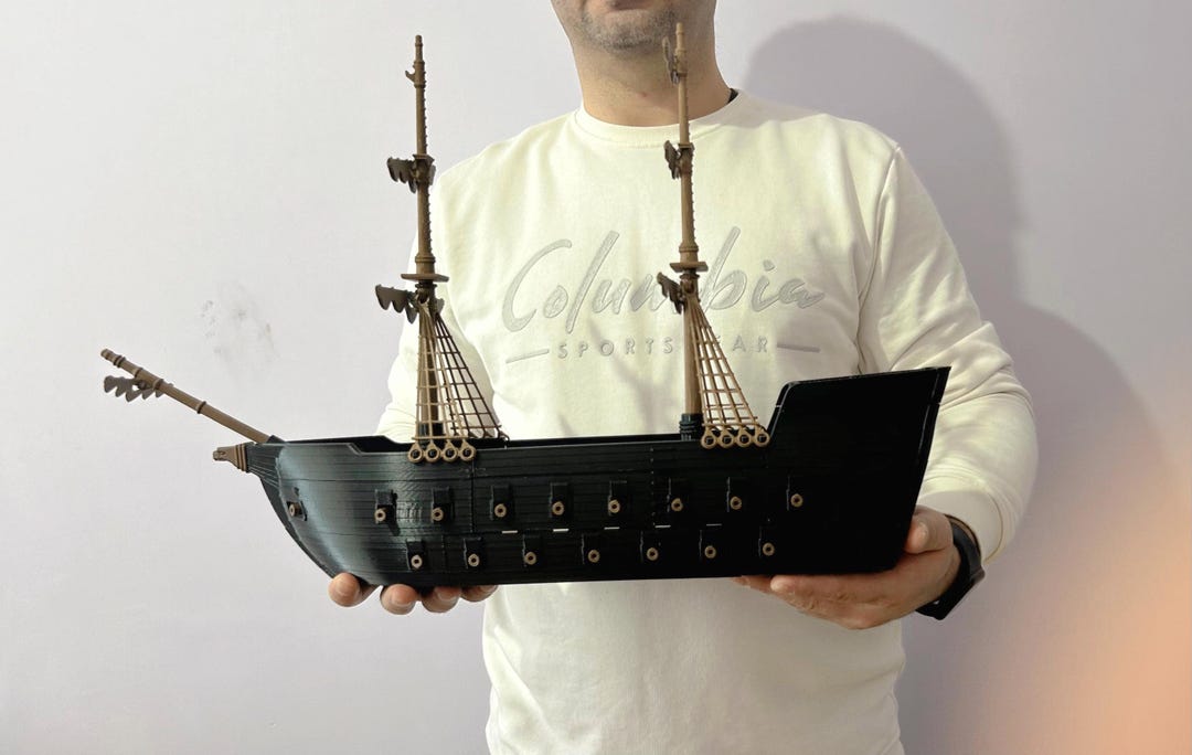 Pirate Table Model 3D Printed Pirate Ship Model: Tabletop Decor With 26 Cannons - Etsy ...