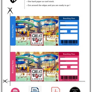 Great Wolf Lodge Surprise Trip Reveal Tickets, Printable Surprise Great ...