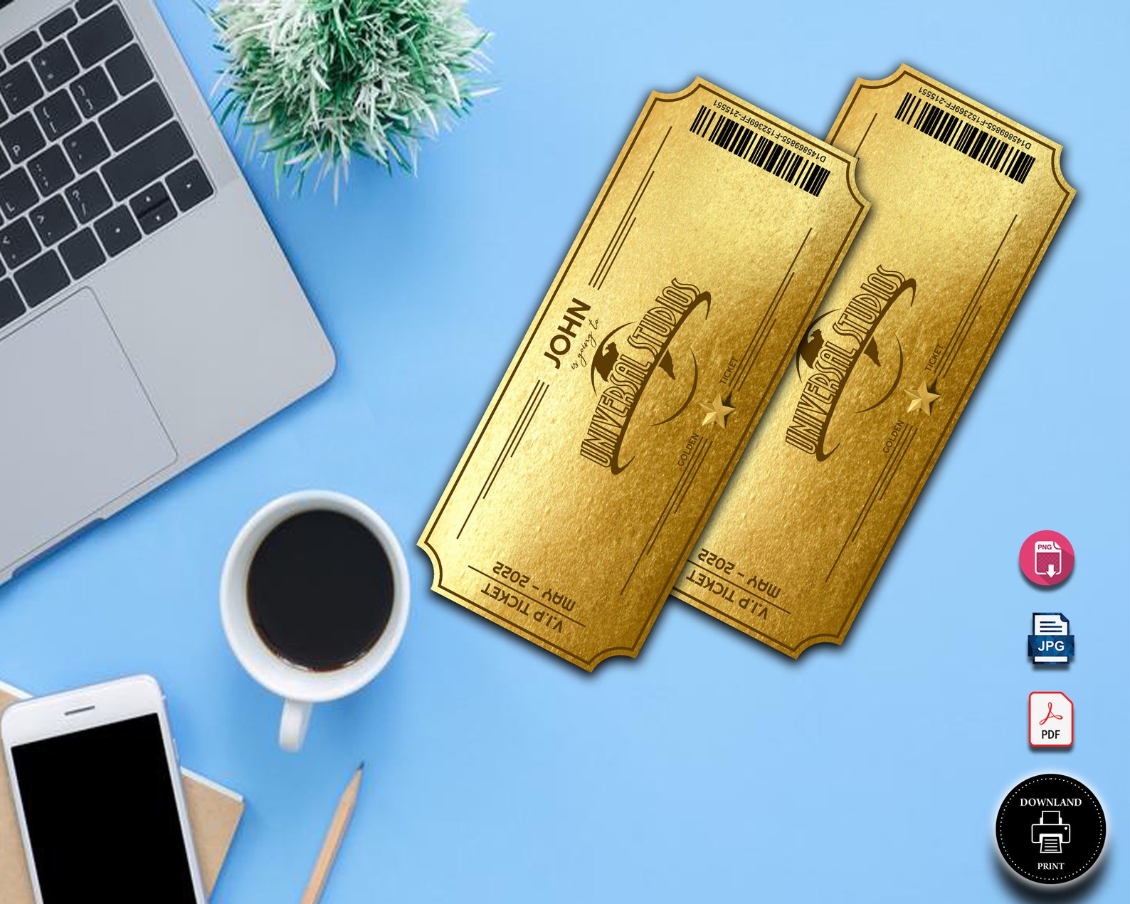 UNIVERSAL STUDIOS Surprise Trip Ticket Universal Gift Ticket Etsy