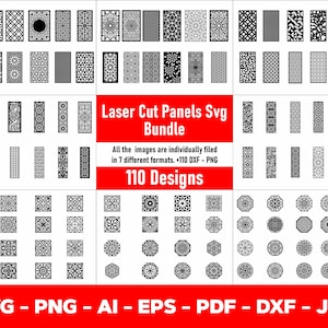 Panel Collection 110+cnc files Panel Dxf SVG,Lightburn Art Library for Laser Cut cnc plasma, laser cut files,cnc patterns Stencil