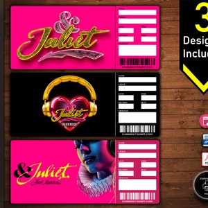 JULIET Broadway Surprise Ticket. Editable Musical Theatre Faux Event Admission Souvenir Keepsake. PDF Instant Download File.