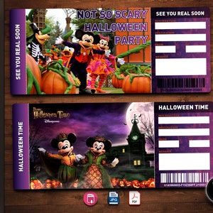 HALLOWEEN Surprise Trip Tickets. Urlaubskarte. Nicht so Scary Halloween. Halloweenzeit