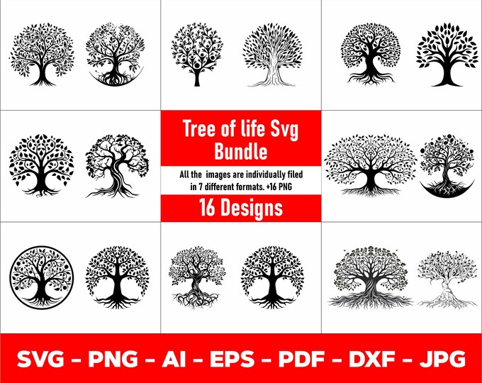 TREE OF LIFE Svg, Tree of Life Clipart, Tree of Life Svg Cut Files for ...
