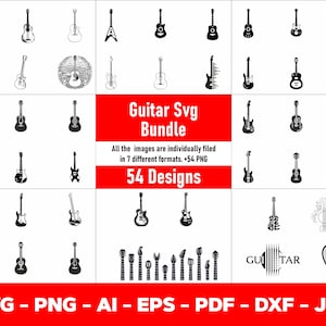 Guitar SVG bundle, Guitar Note Svg, Guitar clipart, Music svg, Electric Guitar svg, Acoustic Guitar svg, Music Lovers, Shirt for Musicians