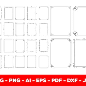 Rahmen dekorative Elemente SVG, Ornamente svg, Schnörkel SVG, wirbelt SVG, Text Divider SVG, Dividers Borders svg, Png, Pdf, Ai, Eps, Dxf, Jpg