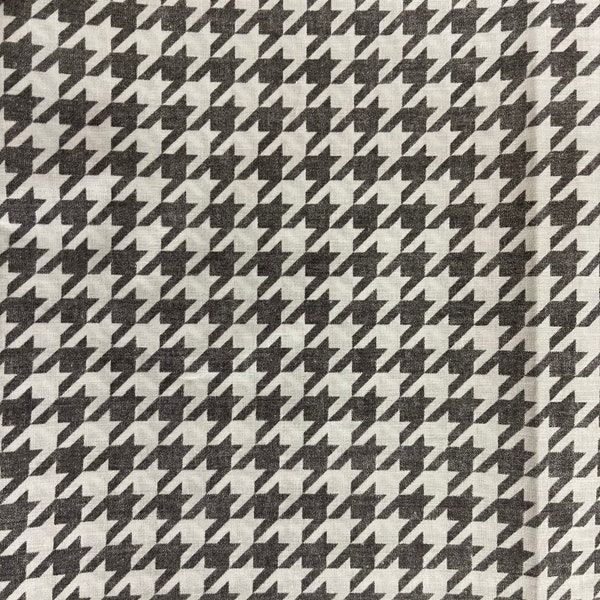Tissu Coton - Pied de Poule Noir et Blanc