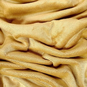 Minky plain fabric - gold mustartd