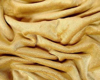 Minky plain fabric - gold mustartd