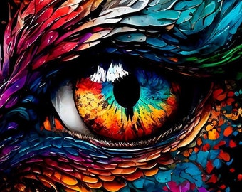 Dragon Eye - waterproof fabric panel for a bag