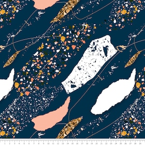 terrazzo pattern - waterproof Polyester fabric PN-EN 71-3: 1998