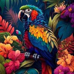 Parrot - waterproof fabric panel for a bag