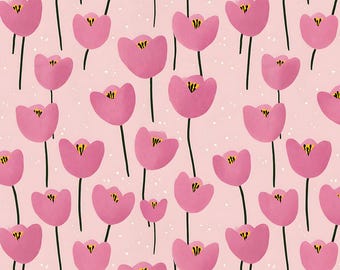 Cotton sweatshirt - Pink Tulips