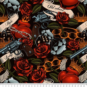 Nylon fabric - oldschool tattoo