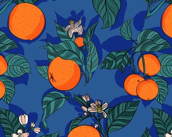 Oranges - Jersey Cotton fabric