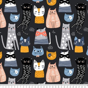 Cats - 100% cotton fabric