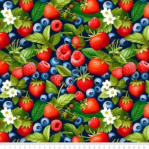 Fruit garden - Jersey Cotton fabric