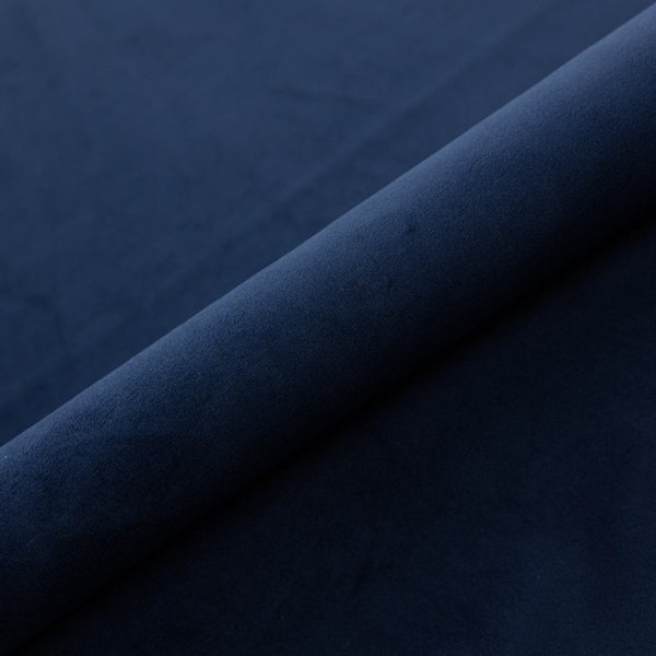 Premium Velour Samt stoff - marineblau