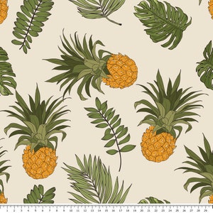 Pineapples - waterproof Polyester fabric PN-EN 71-3: 1998