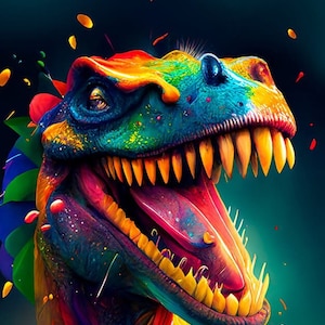 Dinosaur - waterproof fabric panel for a bag