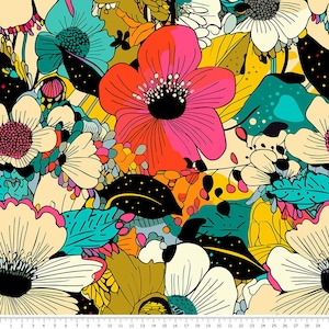 Flowers - waterproof Polyester fabric PN-EN 71-3: 1998