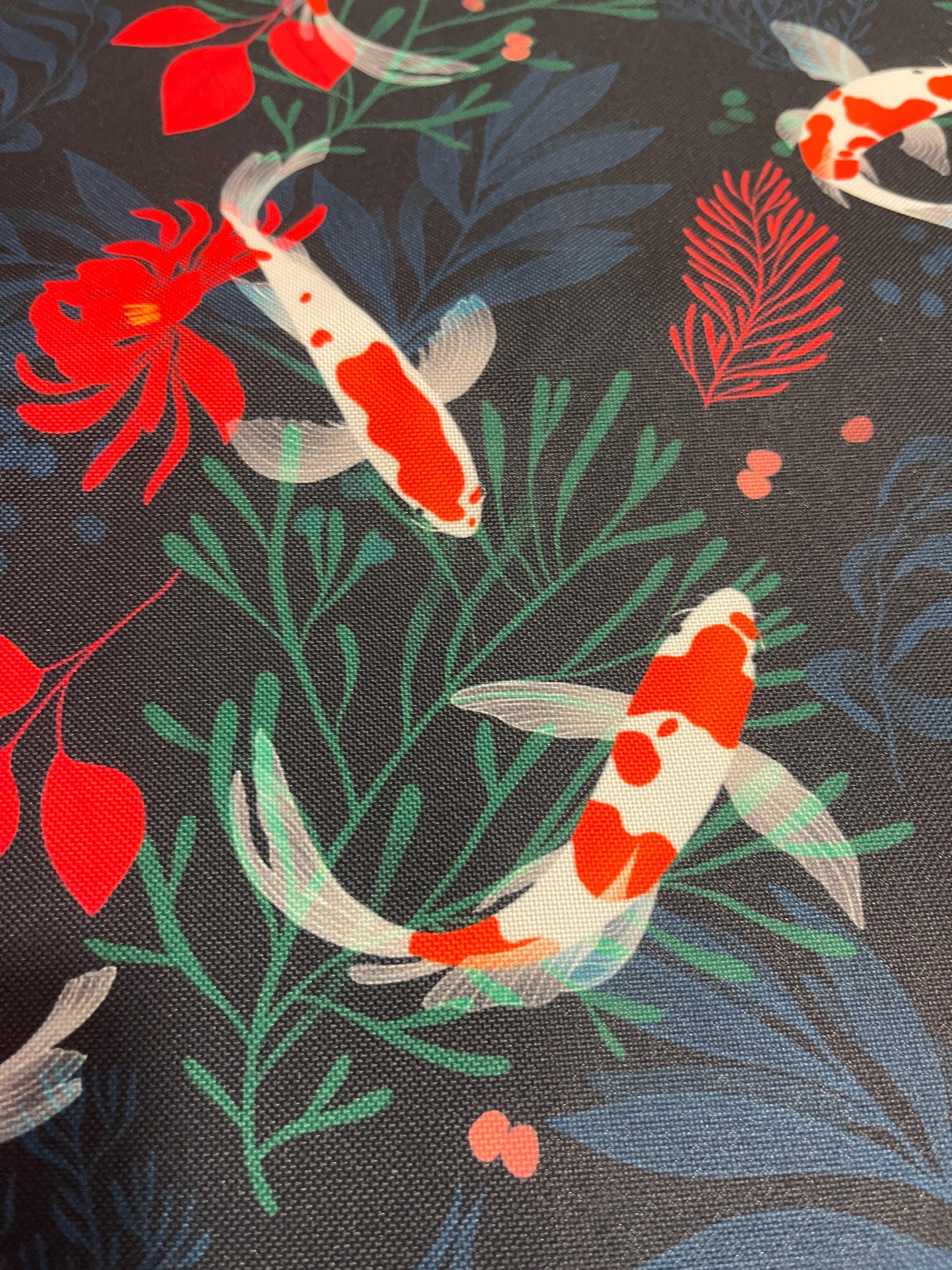 Koi Fish Pattern - Waterproof Polyester Fabric PN-EN 71-3: 1998 - Etsy