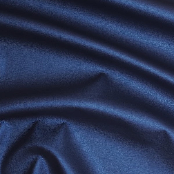 Eco leather  - metallic navy blue