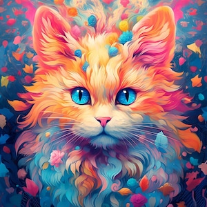 Magic Cat - upholstery velvet panel - fabric for a pillowcase - different sizes