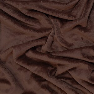 Minky plain fabric - mocha mous