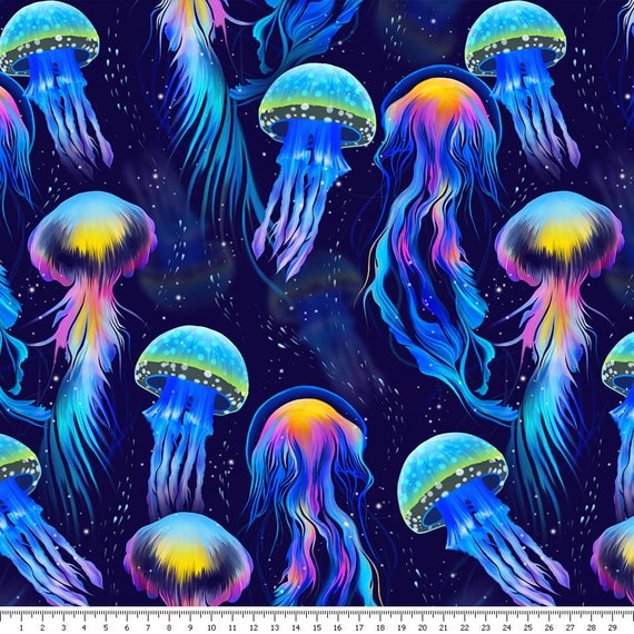 Upholstery Velvet - Jellyfish - Etsy