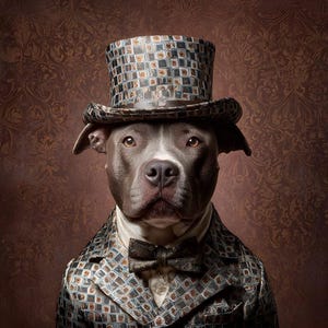 Elegant American Bulldog II - upholstery velvet panel - fabric for a pillowcase - different sizes