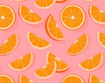 Oranges - Jersey Cotton fabric