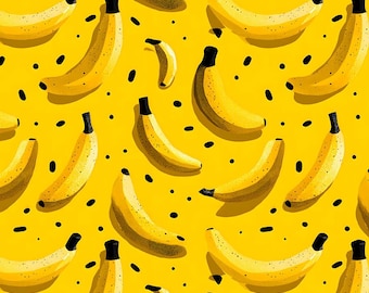 Bananas - 100% cotton fabric