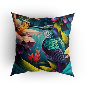 Colibri Panneau de velours tissu pour taie d'oreiller différentes tailles image 2