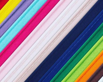 Plain cotton piping, extending 2mm in diameter, sold by the meter
