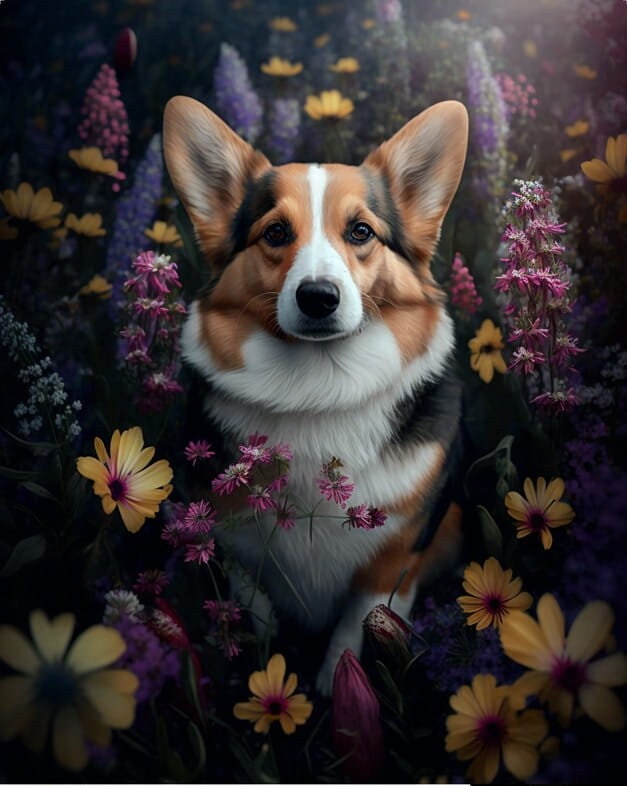 Corgi fabric panel - Etsy 日本